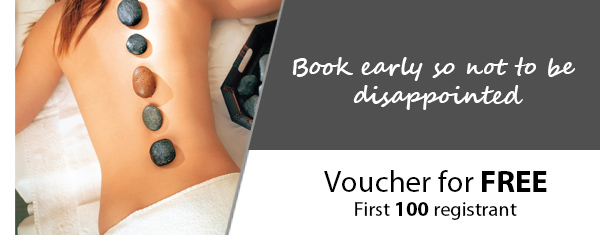   Book early so not to be disappointed - Voucher for FREE for first 100 registrant